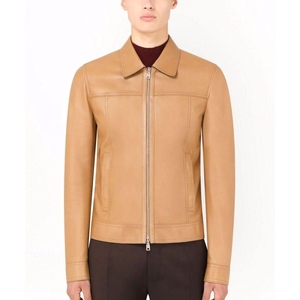Genuine Leather Men's Casual Hooded Denim <b>Jacket</b> Dyed Autumn Winter Thin - Product Image 4