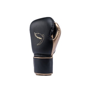 Fabrication en usine de gants de boxe noirs sur mesure, 100% cuir véritable, gants de boxe professionnels pour la pratique du punching. - Product Image 2