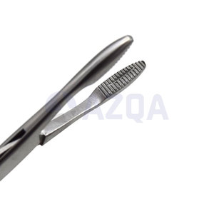 คีมจับสำลีทางทันตกรรม ยี่ห้อ Dental Maier Gross ทำจากสแตนเลส ปลายหยัก มีแบบตรงและแบบโค้งให้เลือก - Product Image 2