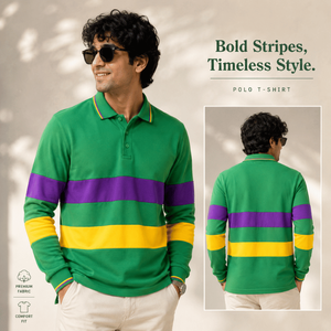 เสื้อเชิ้ตแขนยาวผู้ชายคุณภาพสูง สีพื้น แต่งแถบสีตัดกัน ปลายแขนถักแบบริบ กระดุมติดแบบปกติ สไตล์ลำลองแต่ดูดี - Product Image 4