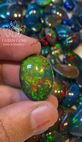 Opale d'Éthiopie noire naturelle très demandée, cabochon lisse, formes variées, en vrac, pour la fabrication de bijoux, approvisionnement en gros, tiers