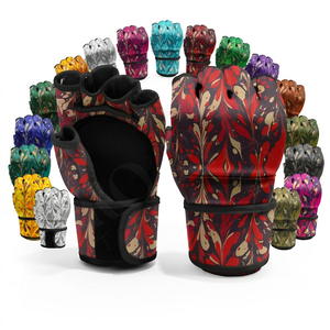 Gants de combat MMA légers pour le grappling, gants d'entraînement demi-doigts, protection des mains pour le sac de frappe, gants de fitness personnalisés - Product Image 1