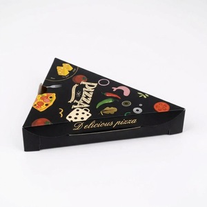Boîtes à pizza pliables en forme de triangle, personnalisées, en gros, à bas prix, pour emporter, emballages alimentaires jetables pour mini-pizzas - Product Image 1