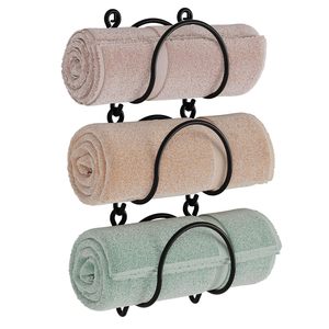 Luxurious Quality Metallic Towel Storage Stackable 3 Metal Hanger with 2 Hooks Towels <b>Bathroom</b> <b>Accessories</b> Available for Sell - Product Image 1
