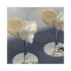แก้วเปลือกหอยทำมือ ลายทะเล สำหรับดื่ม ใช้ตกแต่งโต๊ะอาหาร ขายส่ง - Product Image 4