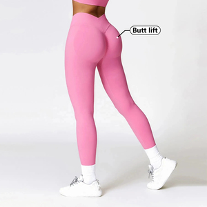 2026 New Design Seamless High Waist <b>Yoga</b> Leggings Nylon Polyester Spandex Stretch Fitness <b>Pants</b> for Women - Product Image 3