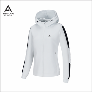 Veste de sport personnalisée pour femmes AIFRAN, veste à capuche en nylon recyclé écologique, respirante, pour le printemps et l'automne, vente en gros - Product Image 4