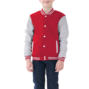 Veste de baseball en coton 100% pour enfants, uniforme scolaire quotidien, veste décontractée avec poche - Product Image 1