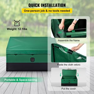 Contenitore da Esterno Impermeabile in PE da 100 Galloni con Telaio Zincato, Protezione per Ogni Condizione Atmosferica, Portatile per Uso su Terrazza e Patio - Product Image 6