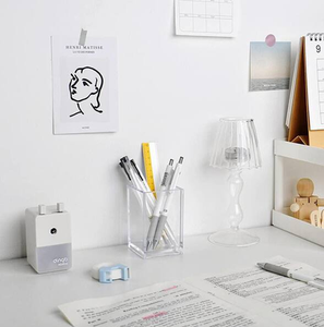 Organisateur de cosmétiques en acrylique transparent, support pour pinceaux de maquillage et rouges à lèvres, pour chambre à coucher, coiffeuse, artisanat, avec 3 compartiments - Product Image 3