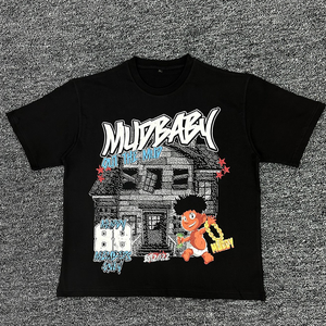 T-shirt en coton tricoté graphique « Money Is the Power » style vintage 2026 pour homme, coupe courte, manches courtes, confortable, service OEM en gros - Product Image 5