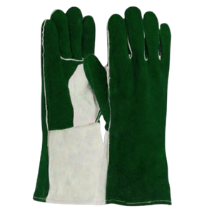 ถุงมือเชื่อมหนังวัวแท้คุณภาพสูง ได้รับมาตรฐาน CE หนา 11 ออนซ์ พร้อมปลอกแขนนิรภัย ป้องกันการบาดเจ็บขั้นสูง ถุงมือดับเพลิง - Product Image 6