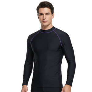 Men <b>Long</b> <b>Sleeve</b> <b>Compression</b> <b>Shirt</b> 4 Pack Black White Crewneck Quick Dry Performance Sportswear Seamless Fit - Product Image 5