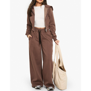 Chándal de Mujer de Excelente Calidad, Top Ventas, Algodón y Felpa, Estilo Urbano, Pantalones Holgados, Chándal con Logotipo Personalizado en Venta - Product Image 3