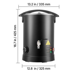 Fondeur de cire à chauffage rapide et uniforme de 8,5 Qts pour la fabrication de bougies, avec bec verseur facile et base en forme de sablier, contrôle de la température - Product Image 5