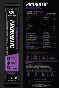 Sachets de poudre probiotique naturelle pour la santé, durée de conservation 1 mois, emballage individuel en stick, dose pratique, personnalisable - Product Image 4