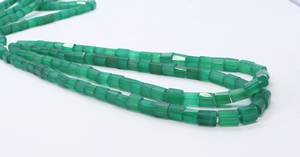 Cuentas Cilíndricas Facetadas de Ónix Verde de 7-9 mm, Cuentas de Ónix Verde para Joyería, Cuentas de Ónix Semipreciosas con Forma de Tubo para Joyería - Product Image 2