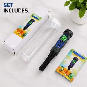 Medidor de pH Digital 4 en 1 para Alimentos, Sonda Puntiaguda, Probador de Carne, Masa y Queso, Alta Precisión, pH, EC, TDS, Temperatura, Probador de Calidad del Agua - Product Image 2