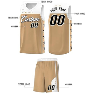 ชุดบาสเก็ตบอลแบบกำหนดเอง เสื้อและกางเกงขาสั้นแบบกลับด้านได้ ผลิตจากโพลีเอสเตอร์ 100% คอวี ตัดเย็บตามสั่ง พร้อมโลโก้ ชื่อ และหมายเลข สำหรับสโมสร ชมรม หรือทีมกีฬา - Product Image 2