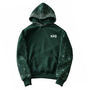 เสื้อฮู้ดดี้ผู้ชายคุณภาพพรีเมียม ผ้าฝ้าย 100% สำหรับฤดูหนาว ประดับด้วยคริสตัล เป็นมิตรต่อสิ่งแวดล้อม ระบายอากาศได้ดี ผลิตเพื่อความสบายและใช้งานได้ทุกวัน - Product Image 1