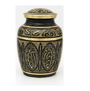 โกศใส่ศพทำจากทองเหลืองสุดคลาสสิกพร้อมหินอ่อนสีฟ้าขาวทำจากโลหะโกศสำหรับขี้เถ้าของมนุษย์ - Product Image 4