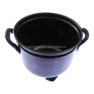 Chaudron en fonte bleu pentagramme avec bois d'agar pour toutes les saisons - Product Image 2