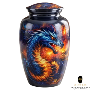 โกศบรรจุอัฐิรูปมังกรสำหรับผู้ใหญ่ ทำด้วยมือจากอะลูมิเนียม โกศที่ระลึกแฟนตาซี ความจุ 220 คิวบิกอินช์ เป็นมิตรกับสิ่งแวดล้อม - Product Image 3