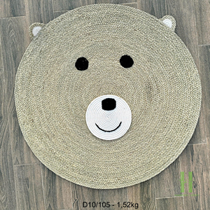 Alfombra de Seagrass Tejida a Mano de Diseño Nuevo, Alfombra Semicircular de Yute Natural, Alfombra Ecológica con Borde Festoneado para Sala de Estar - Product Image 6