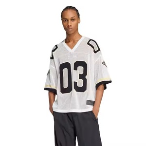 T-shirt de football personnalisé de haute qualité pour homme, saison 3, col rond, coupe classique, maille respirante rétro - Product Image 1