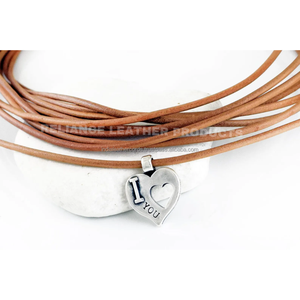 Cordón de Cuero Genuino Natural de 2.5mm para Pulseras de Joyería, Manualidades DIY - Product Image 4