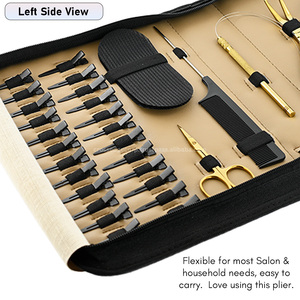 Kit complet d'installation d'extensions capillaires avec outil de sertissage, enfile-boucle, peigne de séparation et étui de rangement - Product Image 4