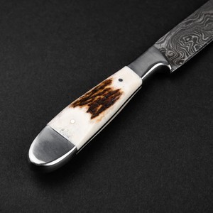 Handmade 67-Layer Damascus Steel Steak <b>Knife</b> <b>Set</b> Horn Handles 4-Piece Ambidextrous Straight Edge <b>Sharp</b> Luxury Kitchen <b>Knife</b> - Product Image 4