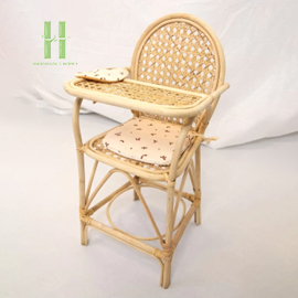 Chaise de salle à manger en rotin pour maison de poupée, faite à la main, en osier, mini-meuble pour poupée, jouet d'imitation pour enfants, OEM ODM Vietnam - Product Image 2