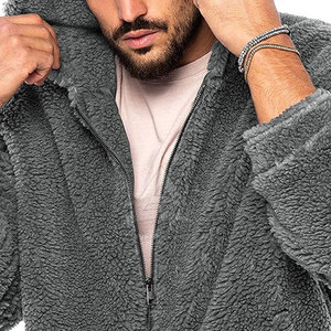 New Men's Casual Winter <b>Hooded</b> Sherpa Fleece <b>Zip</b>-Up Jacket Cozy Latest Design by Improvement Sports - Product Image 6