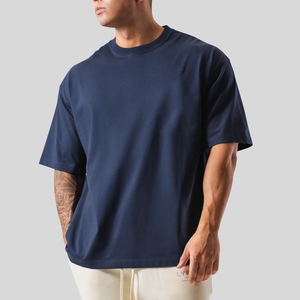 T-shirts de sport décontractés 100 % coton, coupe oversize, grandes tailles, été, 260 grammes, écologiques, respirants, pour hommes, grammage lourd, personnalisables - Product Image 5