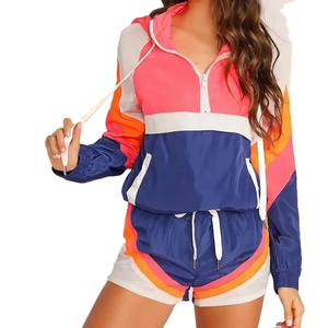 Conjunto Cortavientos Sublimado con Logotipo Personalizado para Mujer, Conjunto de 2 Piezas Cortavientos e Impermeable, Chaqueta y Pantalones Cortos, Chándales 2026 - Product Image 3