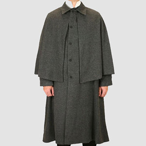 <b>Men's</b> <b>Long</b> Woolen Formal Coat With Turn-down Collar Single Breasted Button Closure Winter Wear - Product Image 3