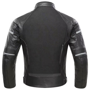 Chaqueta de Motociclista de Cuero con Logotipo Personalizado de Alta Calidad, Impresión Digital Ignífuga, para Hombre, Talla y Color Personalizables, para Exteriores - Product Image 4