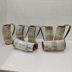 Mug Viking en corne de bœuf naturelle de qualité supérieure, tasse médiévale en corne d'ox pour bière et hydromel - Product Image 3