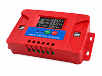 Contrôleur solaire PWM Santer 30A pour le Pakistan, 12V 24V, 4 ports USB, écran LED numérique, convertisseur solaire, couleur bleue