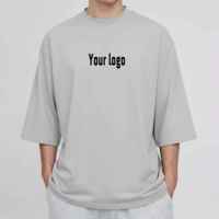 OEM/ODM Kaos Kerah Bulat Baru dengan Logo Cetak Digital Kustom, Warna Sesuai Pesanan, Model Drop Shoulder, Ramah Lingkungan, Bahan Katun 100% yang Bernapas, Gaya Hip Hop