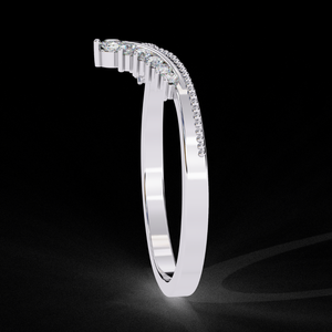 แหวนแต่งงานแบบมินิมอลสำหรับผู้หญิง ประดับเพชรทรงกลม 0.20 กะรัต เพาะเลี้ยงในห้องปฏิบัติการ ได้รับการรับรองจาก IGI ตัวเรือนทองคำขาว 14K - Product Image 4