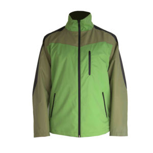 เสื้อแจ็คเก็ตซาฟารีฤดูหนาวสำหรับผู้ชาย ผ้าเดนิมเคลือบหนังแท้ ความหนาปานกลาง คอตั้ง กันน้ำ กระดุมเขาสัตว์ บริการ OEM - Product Image 1