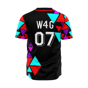 Camiseta de Béisbol Personalizada para Hombre, 100% Poliéster, Transpirable, de Secado Rápido, Antibacteriana, Manga Corta, Cierre Completo con Botones - Product Image 2