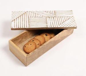 Caja de Almacenamiento de Madera de Mango y Acacia Hecha a Mano, Artesanía Decorativa Ecológica con Acabado Elegante para Letreros y Cajas de Pared - Product Image 3