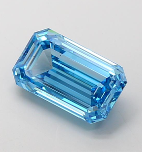 Diamante Cultivado en Laboratorio con Certificación IGI, Corte Esmeralda de 4.01 CT, Color Azul Intenso, Claridad VS2, CVD LG 739510883 ROYAL GEMS para Joyería - Product Image 3