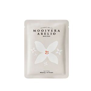 Masque facial coréen en tissu en gros, apaisant, hydratant, pour peaux sensibles, à l'extrait de forsythia blanc, respirant, ajustement parfait, Mooivera Abelio - Product Image 1