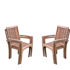 <b>GARDEN</b> TEAK <b>WOOD</b> <b>CHAIR</b> STACKING MADE IN INDONESIA - Product Image 5