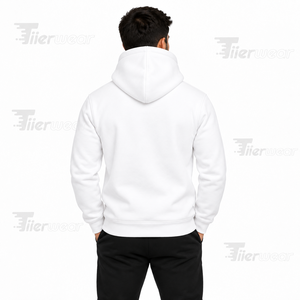 <b>Men</b> <b>White</b> Full Zip Hoodie Cotton Fleece Casual Streetwear Hooded <b>Sweatshirt</b> Regular Fit Autumn Wear Zipper Hoodies for <b>men</b> - Product Image 4