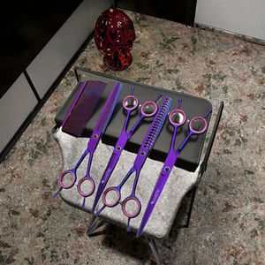 Ciseaux de coiffure et de coupe en acier inoxydable, type beauté, kit de ciseaux à effiler, vente en gros, offre spéciale - Product Image 2